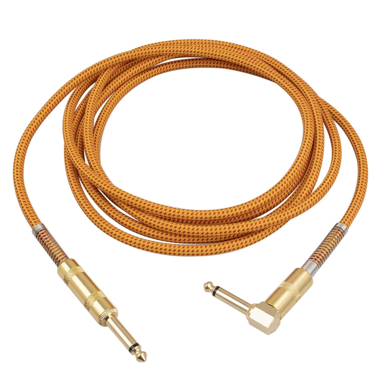 TC048GFY Cavo audio da 6,35 mm maschio dritto a gomito per chitarra elettrica, lunghezza: 3 m, 3m M to M Elbow TC048GFY Cavo audio da 6,35 mm maschio dritto a gomito per chitarra elettrica, lunghezza: 3 m, 3m M to M Elbow